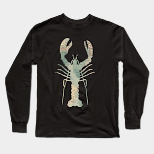 Lobster silhouette from 1905 Atlantic Ocean Long Sleeve T-Shirt